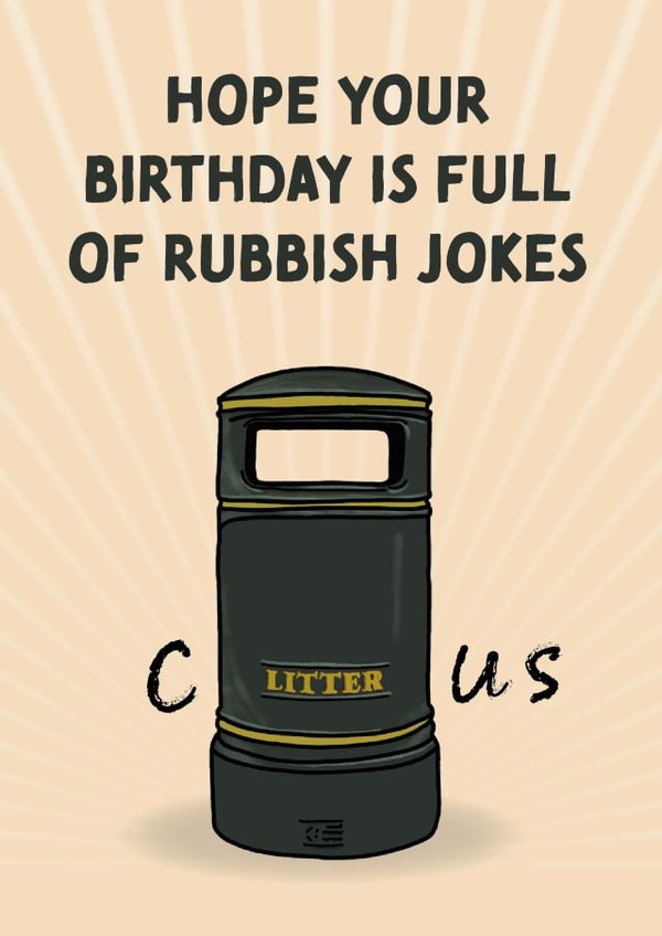 Rubbish Jokes - Rude Birthday Card created by Cards from Designers