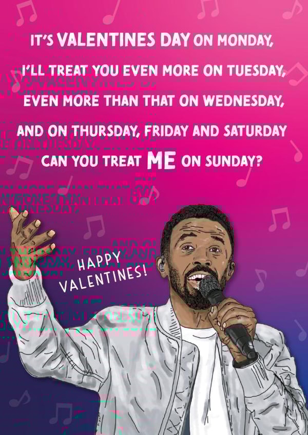 Craig David 7 Days Valentines Day Card created by Cards from Designers