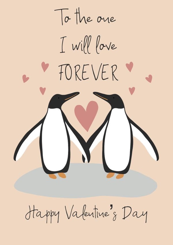 Penguin Valentine’s card created by Little Prints Fred Designs