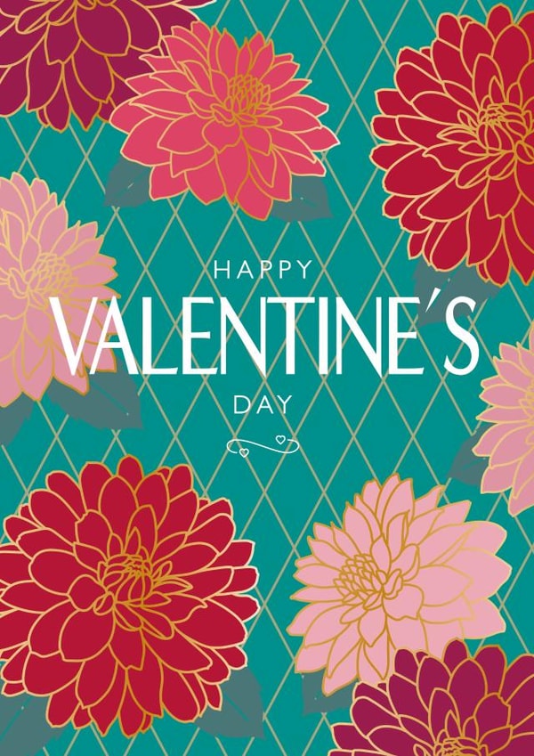 Dahlia Days Valentine's Day card created by NEEDL designs
