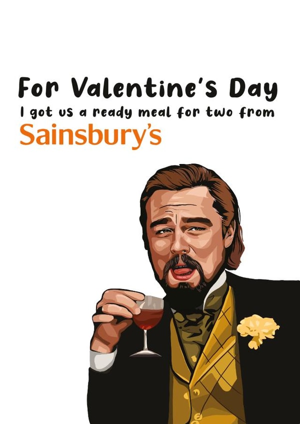 Funny Leonardo di Caprio Valentine's card created by Kwirk Cards