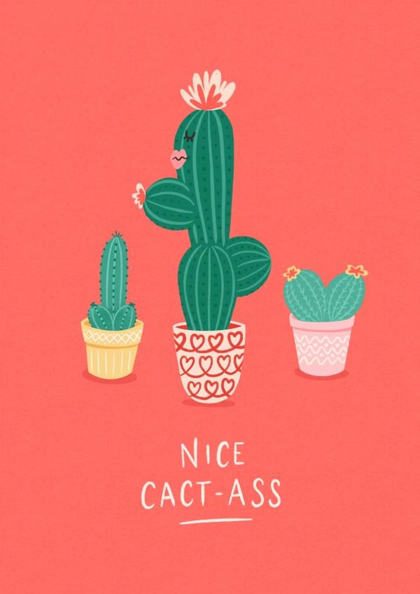 NICE CACT-ASS Valentine's Day Card created by Bird & Co Studio