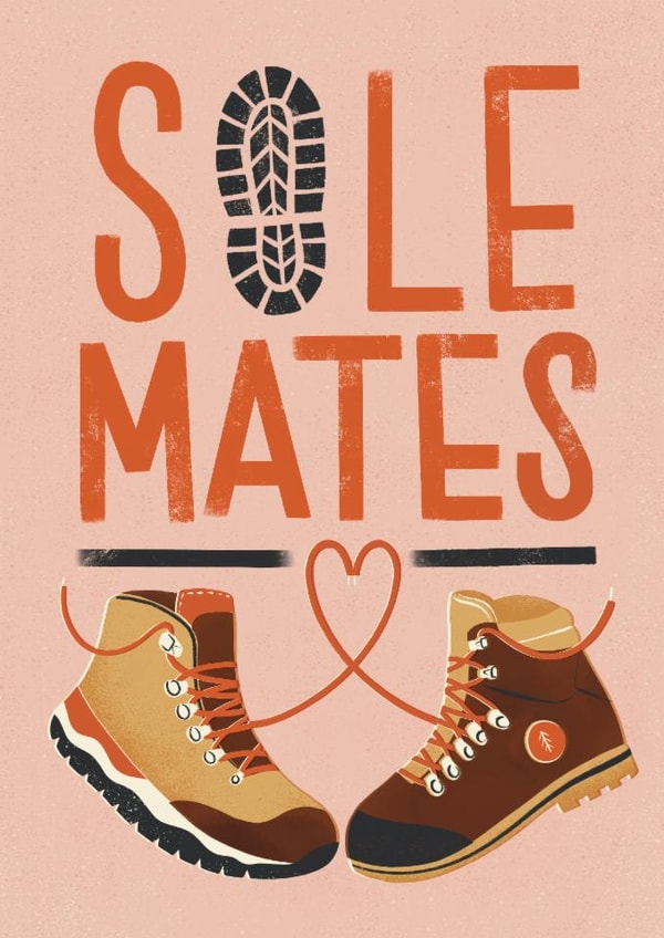 Sole Mates Valentine's or Anniversary Card created by Bird & Co Studio