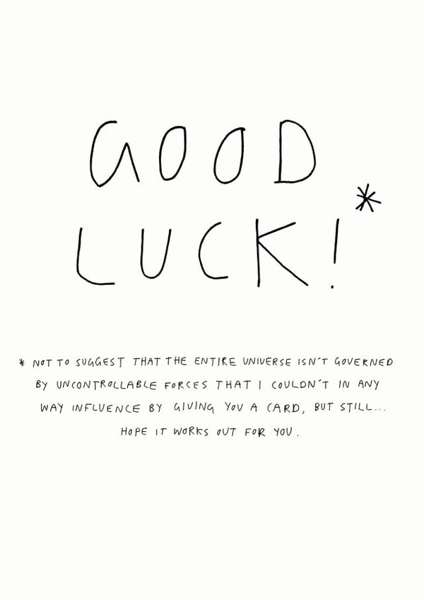 Cheeky Good Luck Card created by Redback Cards