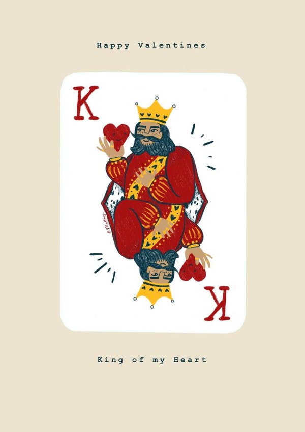 King of my heart valentines  created by The Potato Diary