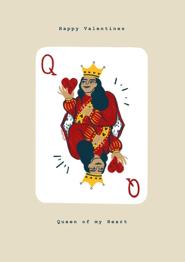 Queen of my heart Valentines Day Card created by The Potato Diary