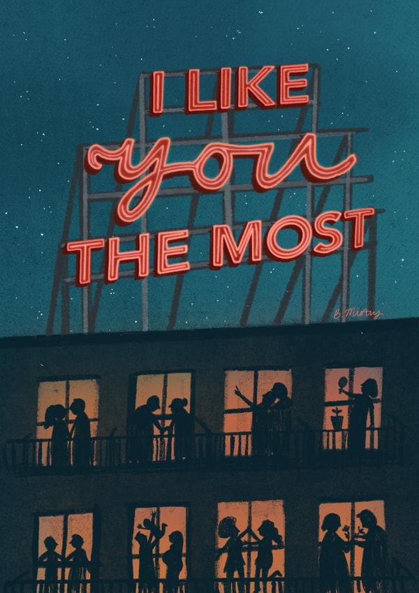 I like you the most valentines  created by The Potato Diary