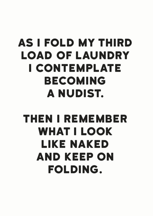 Nudist Humour Card created by Holy Flaps