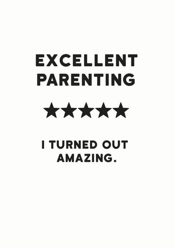 5 Star Parenting Card created by Holy Flaps