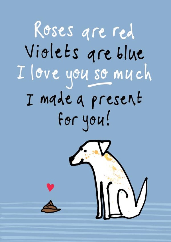 Pick Up My Poo Valentine's - From The Dog Card created by Bow & Bell