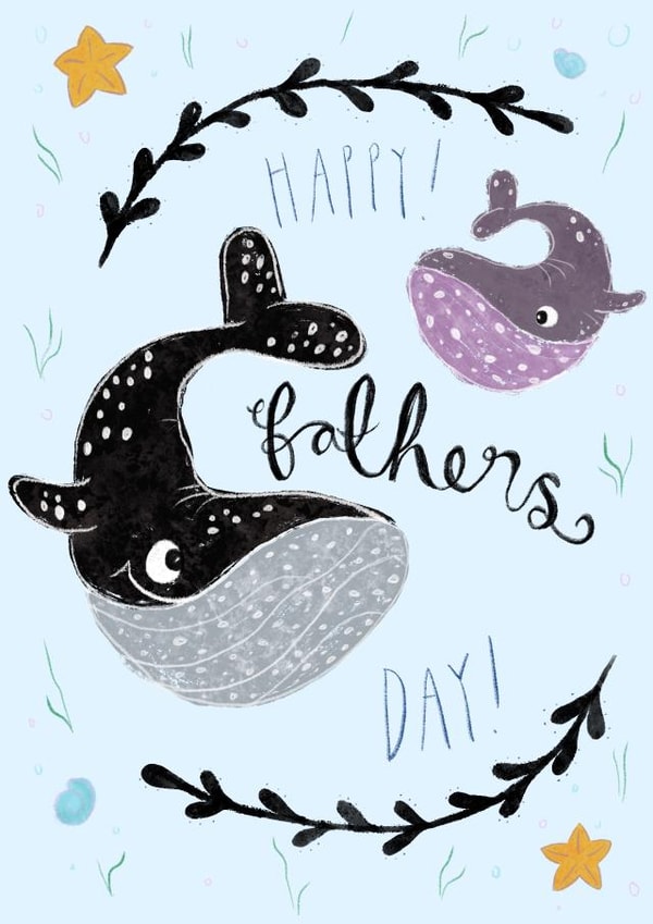 Whale Father’s Day card created by Molliemadethis