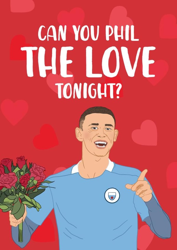 Funny Manchester City Valentine's Day Card - Phil Foden created by The Cake Thief