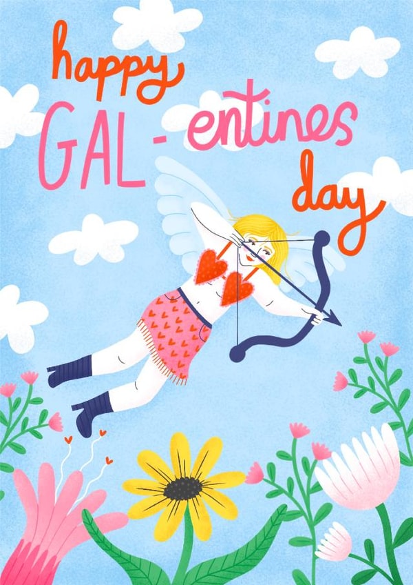 galentines cute card for gal friends  created by Katie Brookes