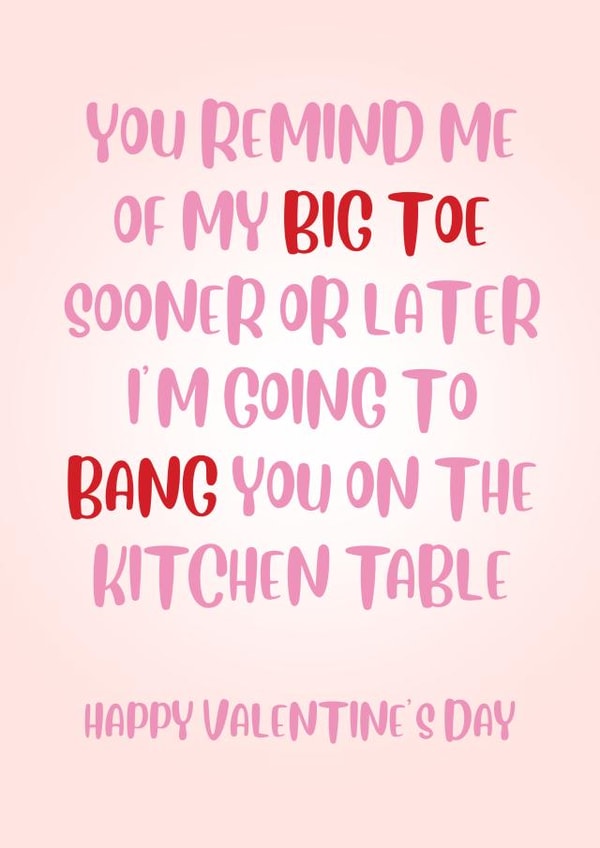 Big Toe Bang  created by Paper Wishes Co