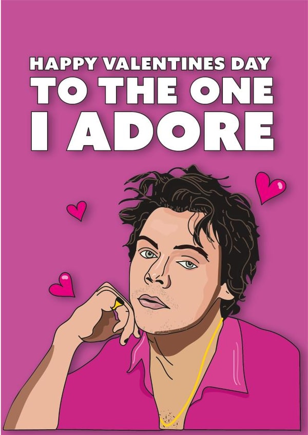 Harry Styles Adore You Valentines Day Card created by CatherineCritchley.