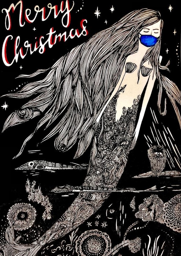 Merry Christmas - Covid created by Katinka Achrafie