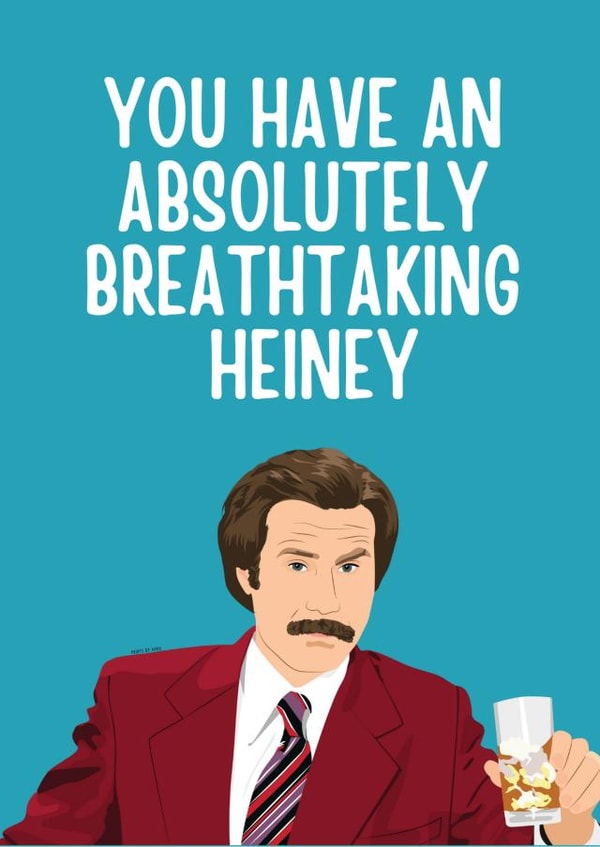 Funny Anchorman Valentines/ Birthday Card created by Highgrove Cards