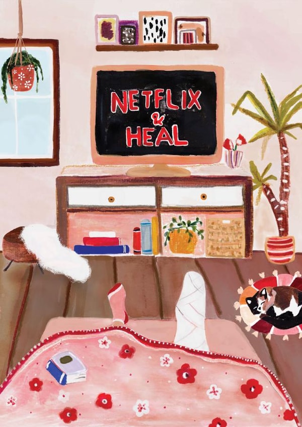 Netflix & Heal Surgery Greeting Card created by Krupali Patel