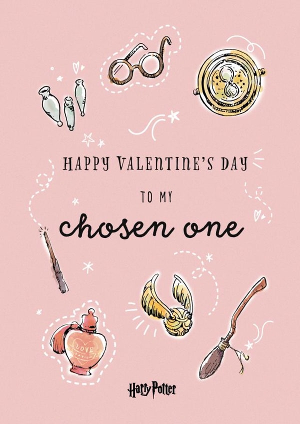 Cute Valentine's Day Card - Chosen One Illustration - Harry Potter created by Cardology