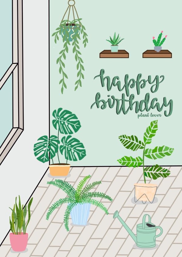 Plant Lover Birthday Card created by Holly Louise Designs 