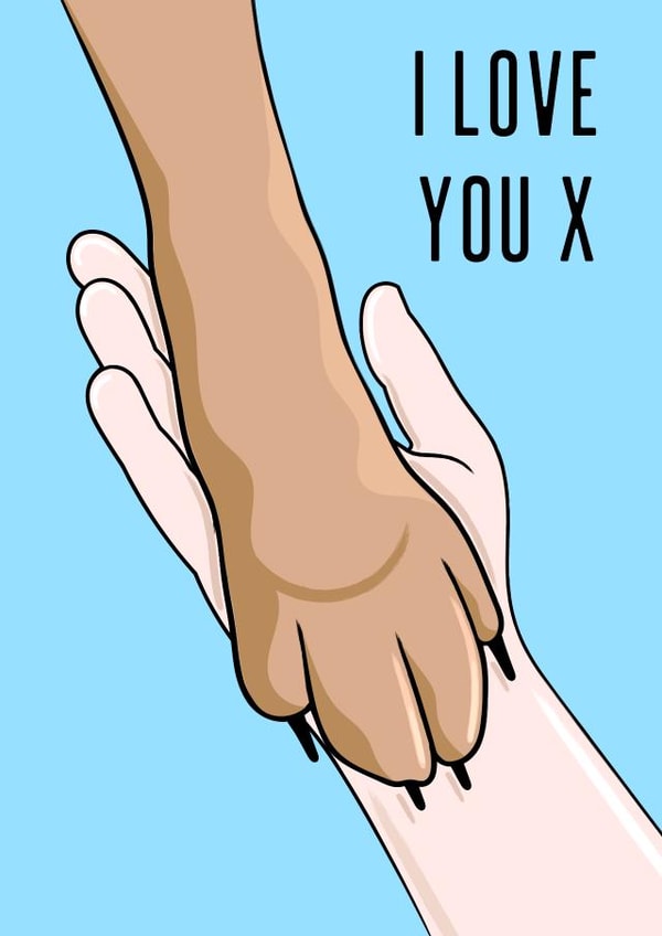 A pawsome love card created by Adam Regester