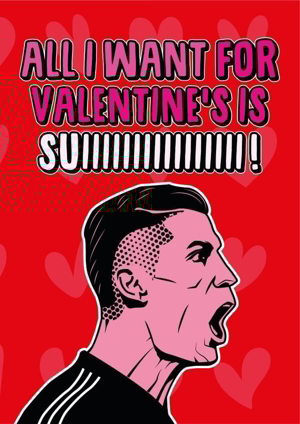 Cristiano Ronaldo Valentines Card created by @linesbehind