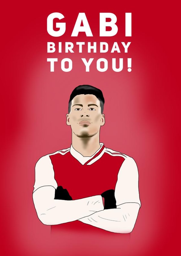 Gabriel Martinelli Birthday Card created by Elgo Designs