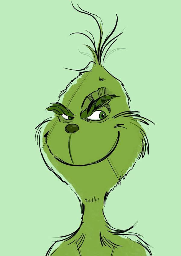 Grinch Christmas Card 1000 created by Benjamin Wild