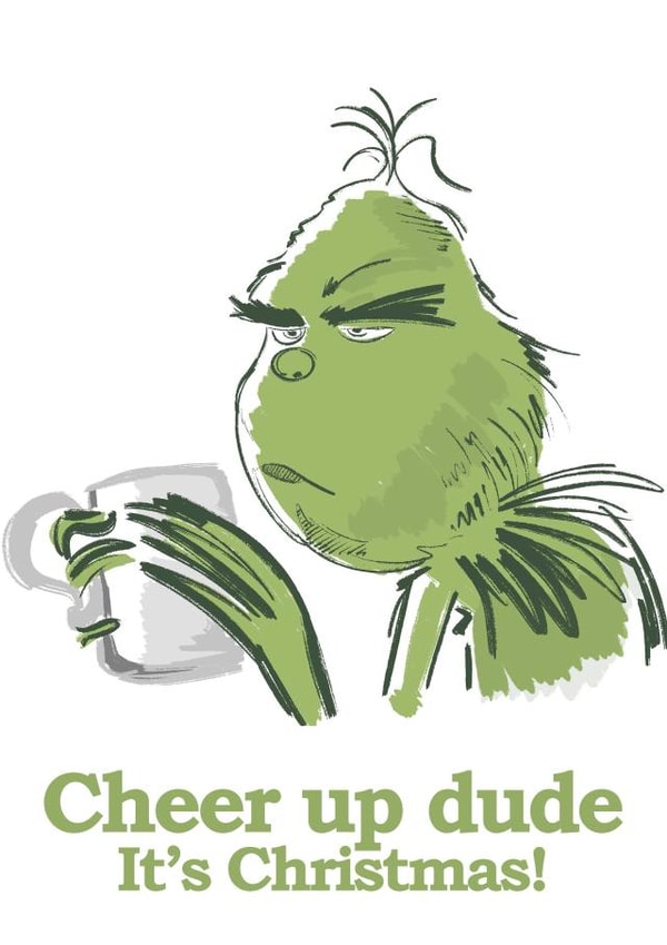 Grinch Christmas Card 1001 created by Benjamin Wild