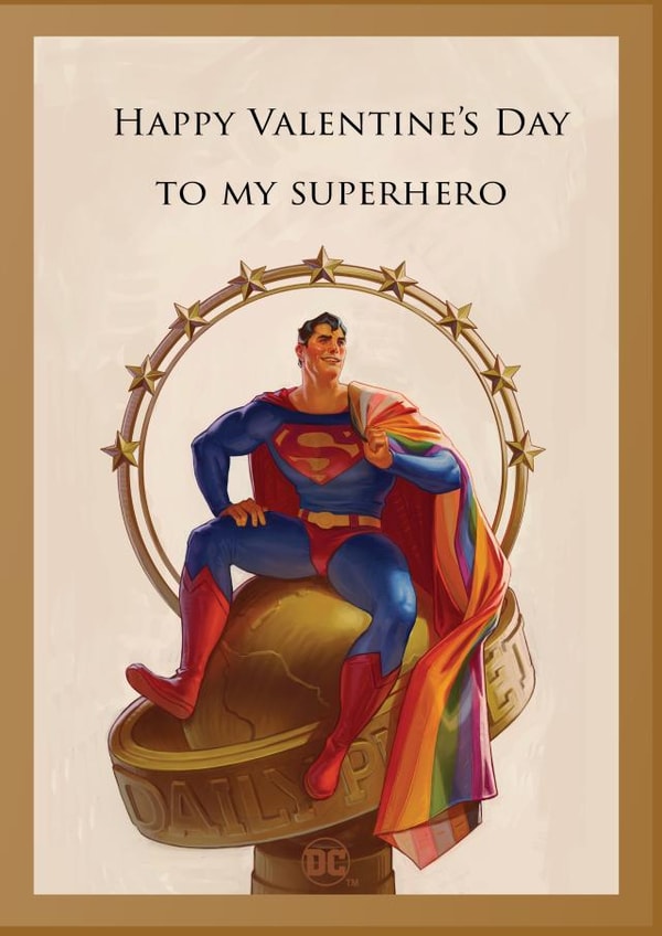 Vintage Valentine's Day Card - Superman Pride created by Cardology