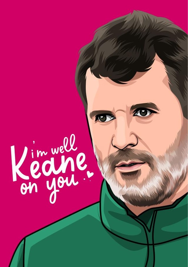 Roy Keane Football Valentine's Day Card for Him created by All Things Banter