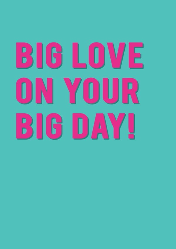 Big Love On Your Big Day - Fun Wedding Card created by Redback Cards