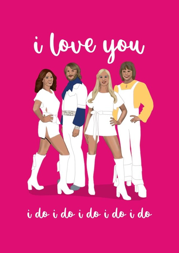 ABBA I Love You Valentine's Card created by Sassy Sarah