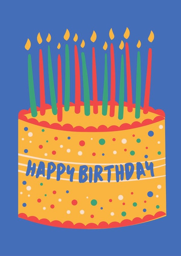 Happy birthday colourful cake created by Loula Rose