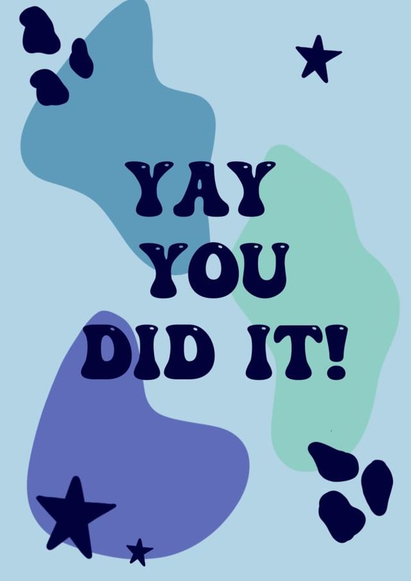 YAY YOU DID IT! Congratulations card created by Groovy Girl Designs