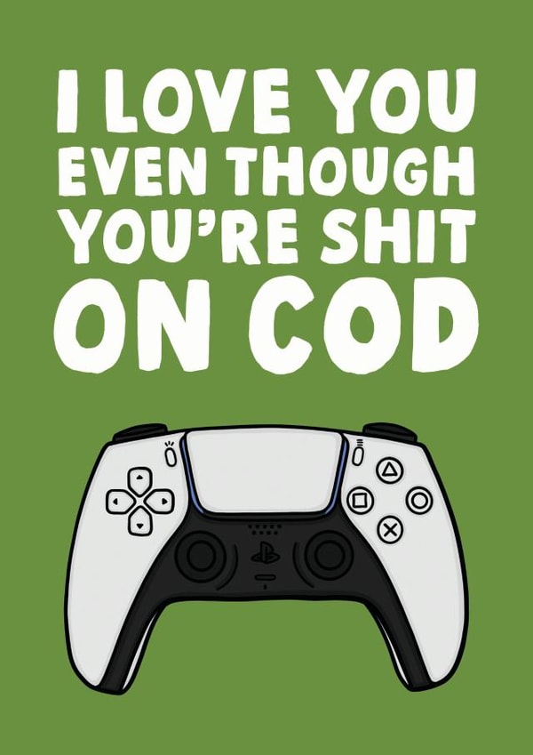 Funny Call of duty card for boyfriend created by Studio Doodles
