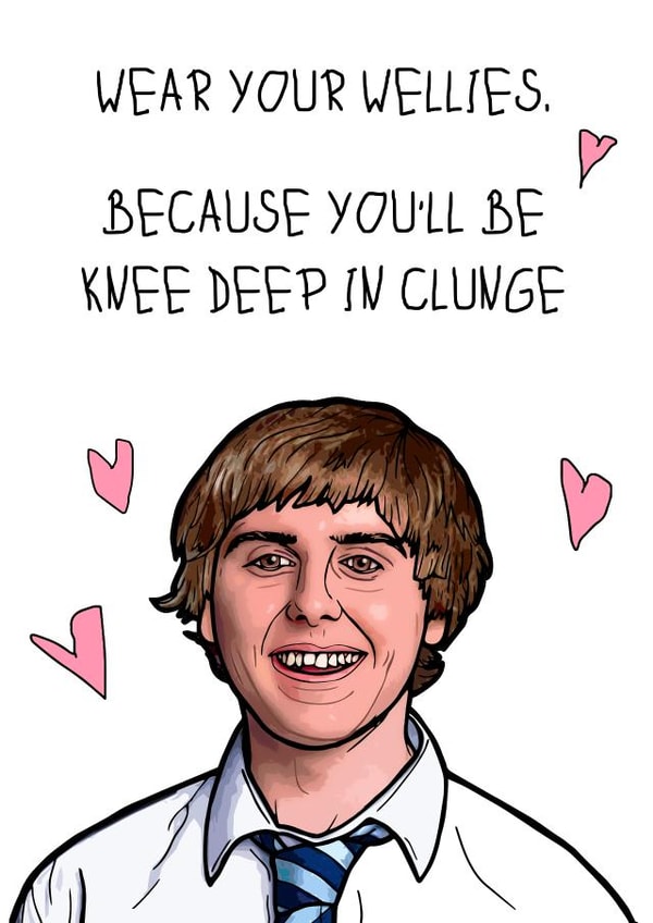Jay from The Inbetweeners Funny Valentines Card created by Drewit