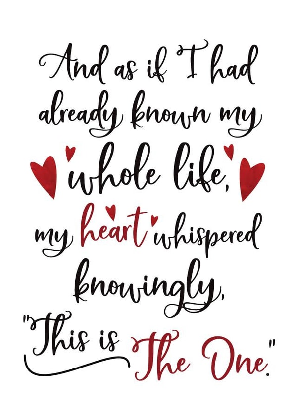 Valentines Love Card - Romantic Quote created by And You Can Quote Me