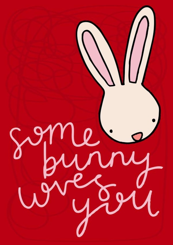 some bunny loves you card created by Dottypink Designs