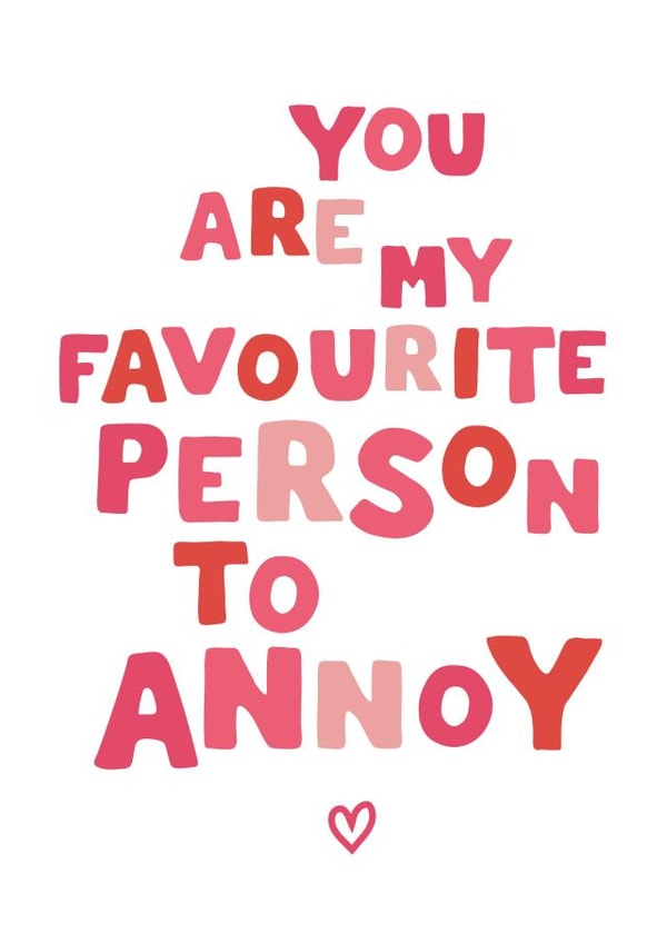 Favourite Person Valentine's Day Card created by Liv Groves Illustration