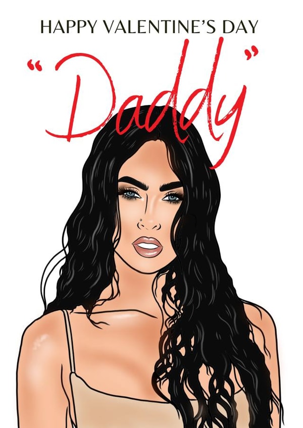 Megan Fox Valentine’s Day card created by Keepseyshop