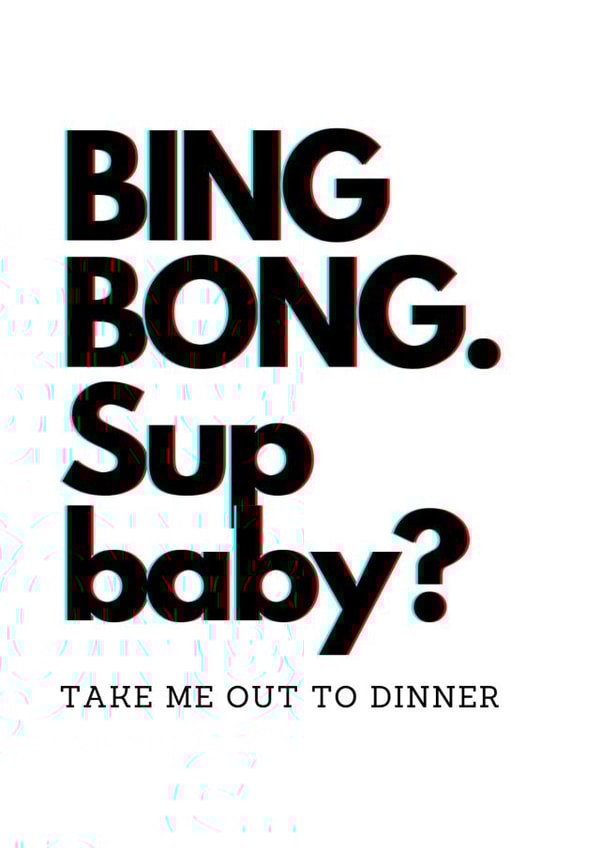 TikTok meme ‘Bing Bong’ Valentine’s Day card  created by Ain't It Fun