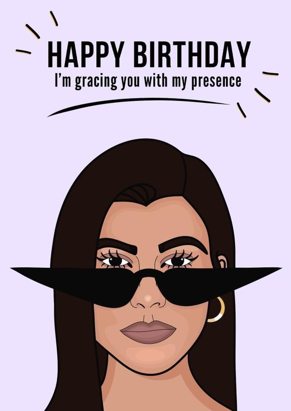 Kourtney Kardashian Birthday Card created by girlinmind