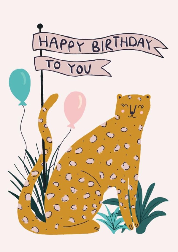 Birthday Leopard Card For Her created by Sweetlove Press