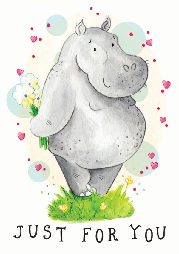 Hippo Anniversary Valentine Card created by Vicky Kuhn