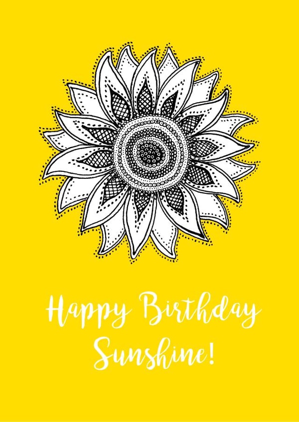 Happy Birthday Sunflower created by Jackie Fecitt