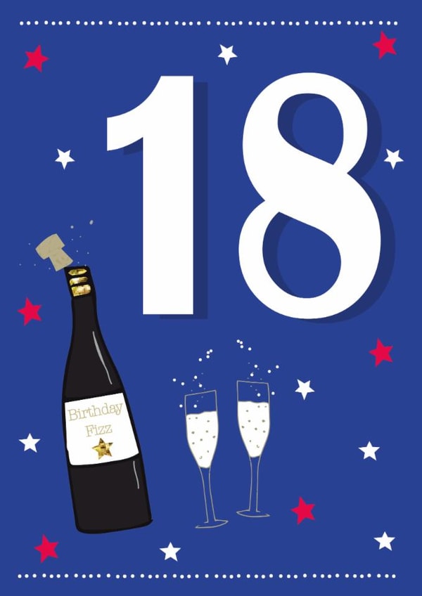 18th birthday champagne card created by Missycards