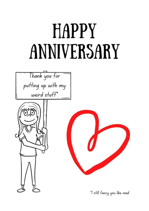 Happy Anniversary card for that special (and patient) someone! created by Hackney and Jones Publishing