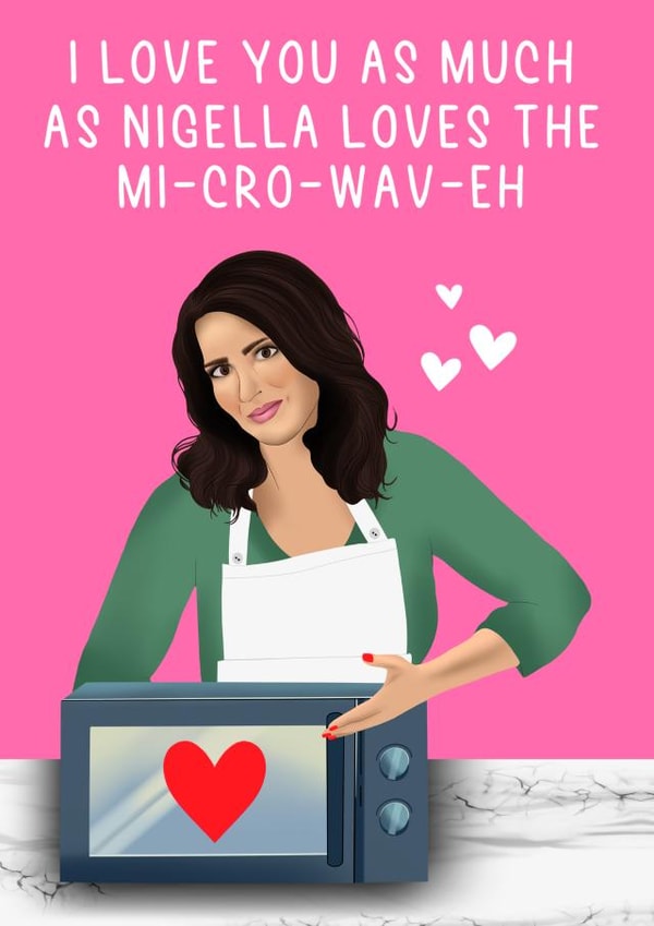 Nigella Microwave Anniversary Valentine's Day Card created by Amy Florence Design