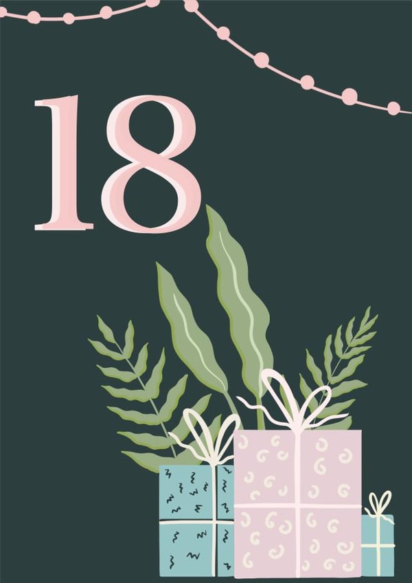 18 birthday card  created by Emma Breen